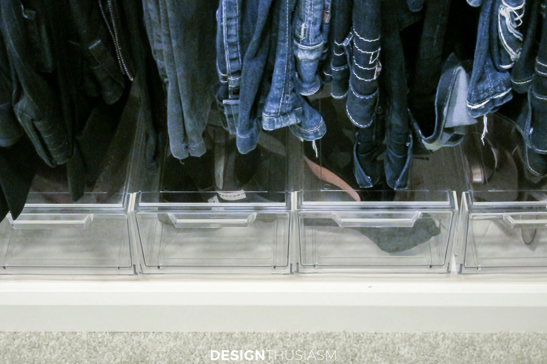 closet organization shoe drawers