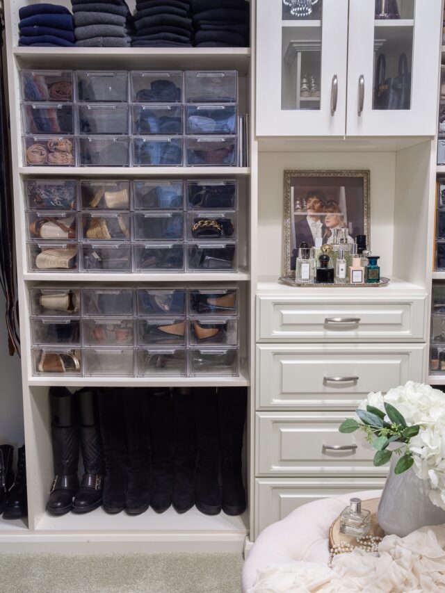 closet organization pull out drawers