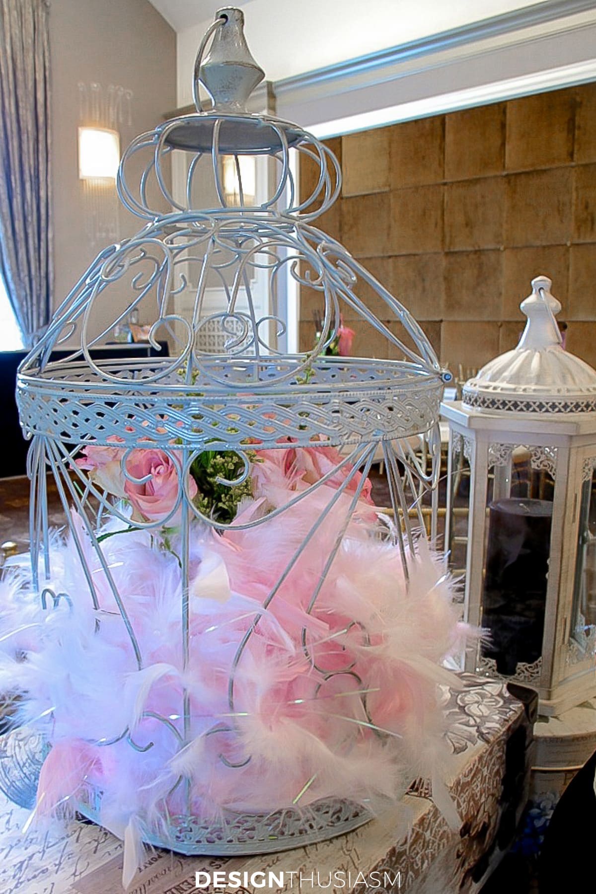 April in Paris birdcage centerpiece