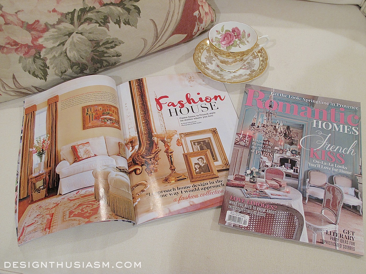 Designthusiasm in Romantic Homes Magazine