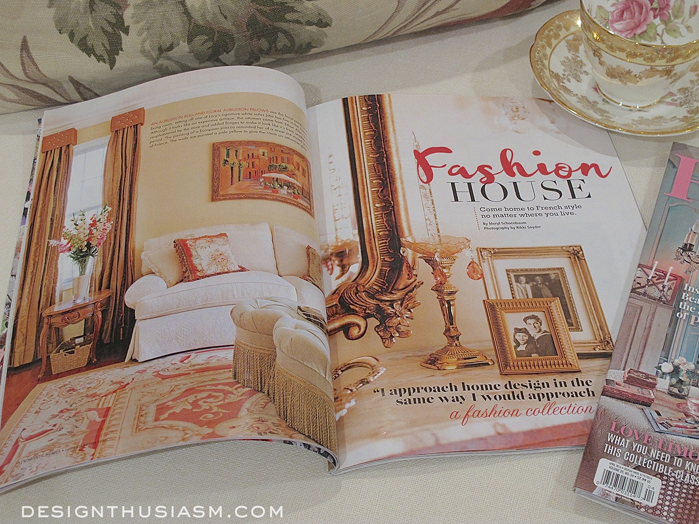 Designthusiasm in Romantic Homes Magazine