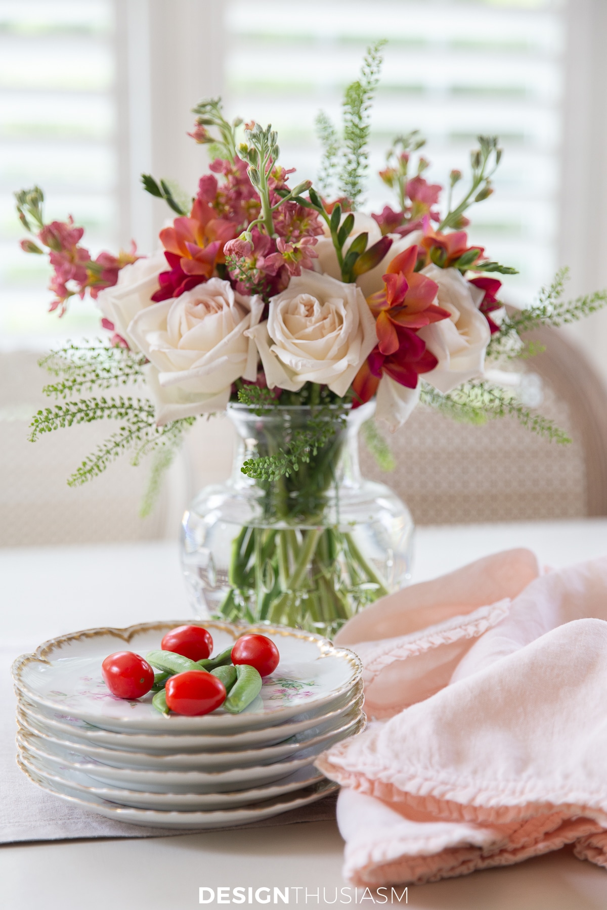 flea market finds luncheon table
