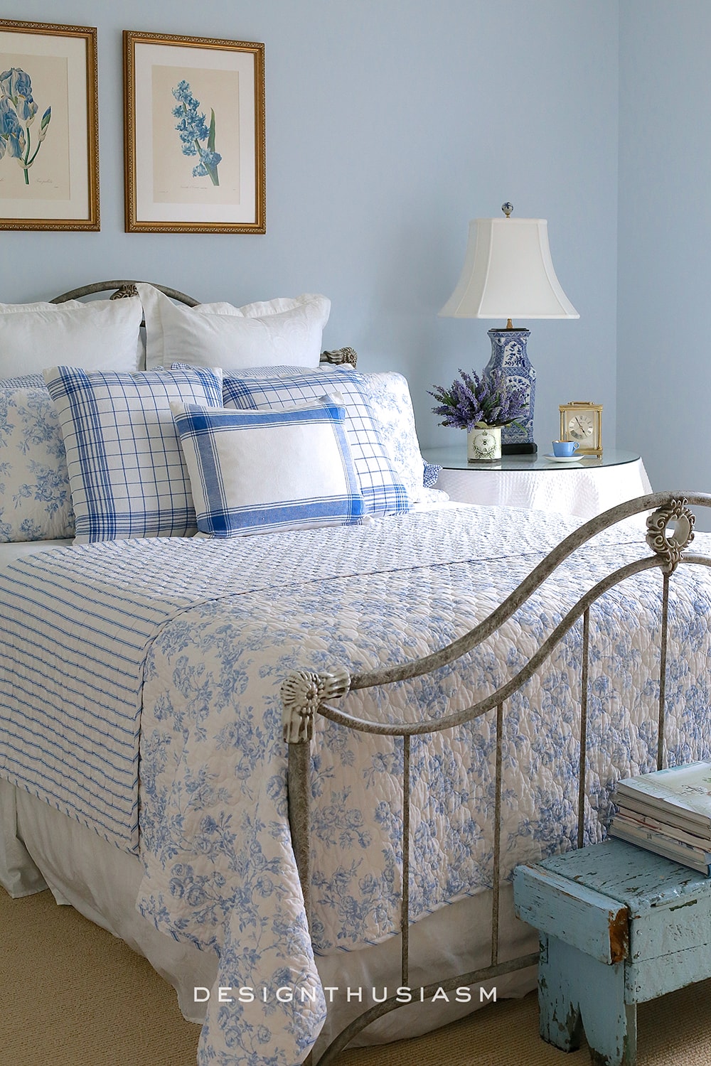 French Blue Guest Room for a Bon Nuit | terilynadamsblog.com