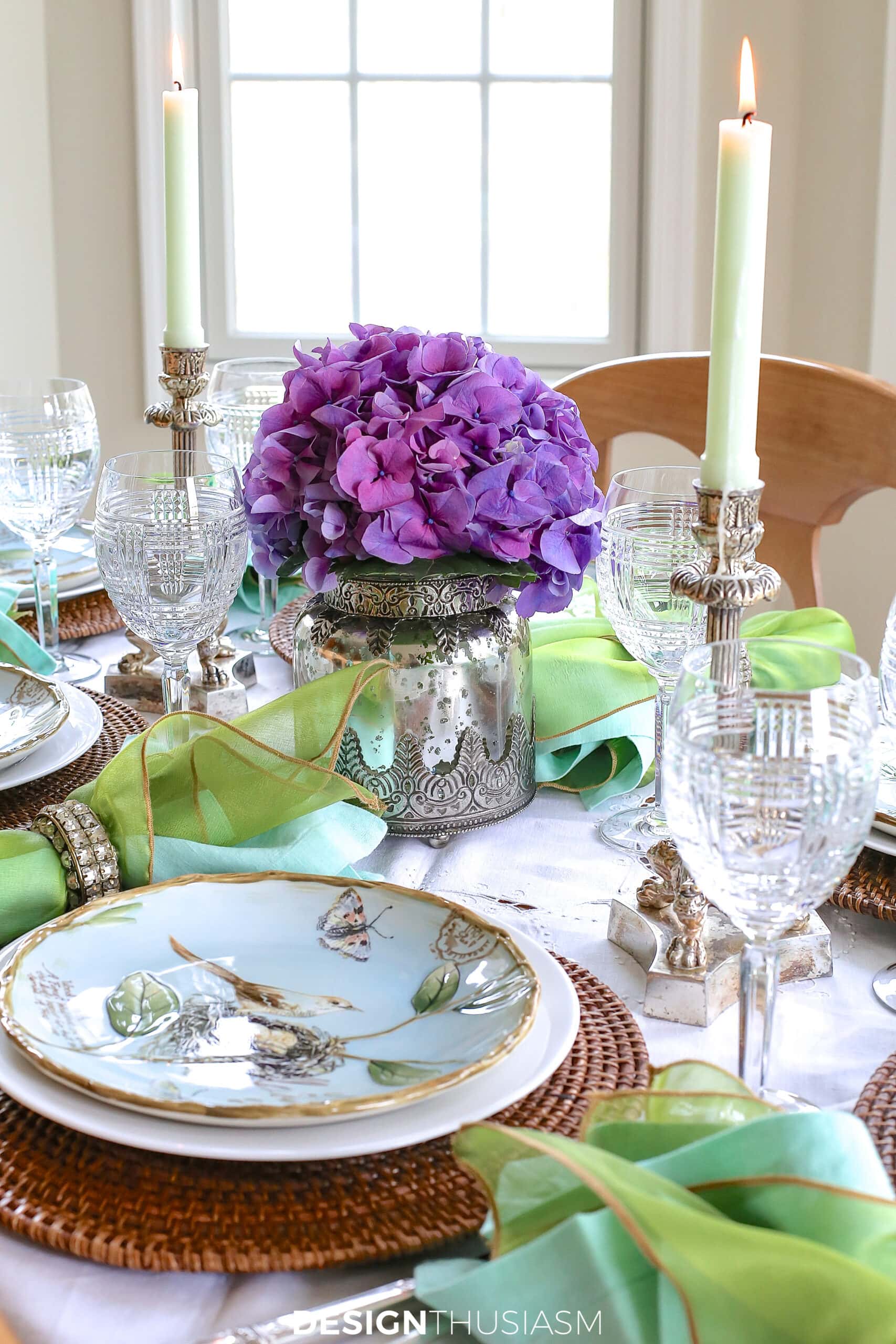 colorful spring table