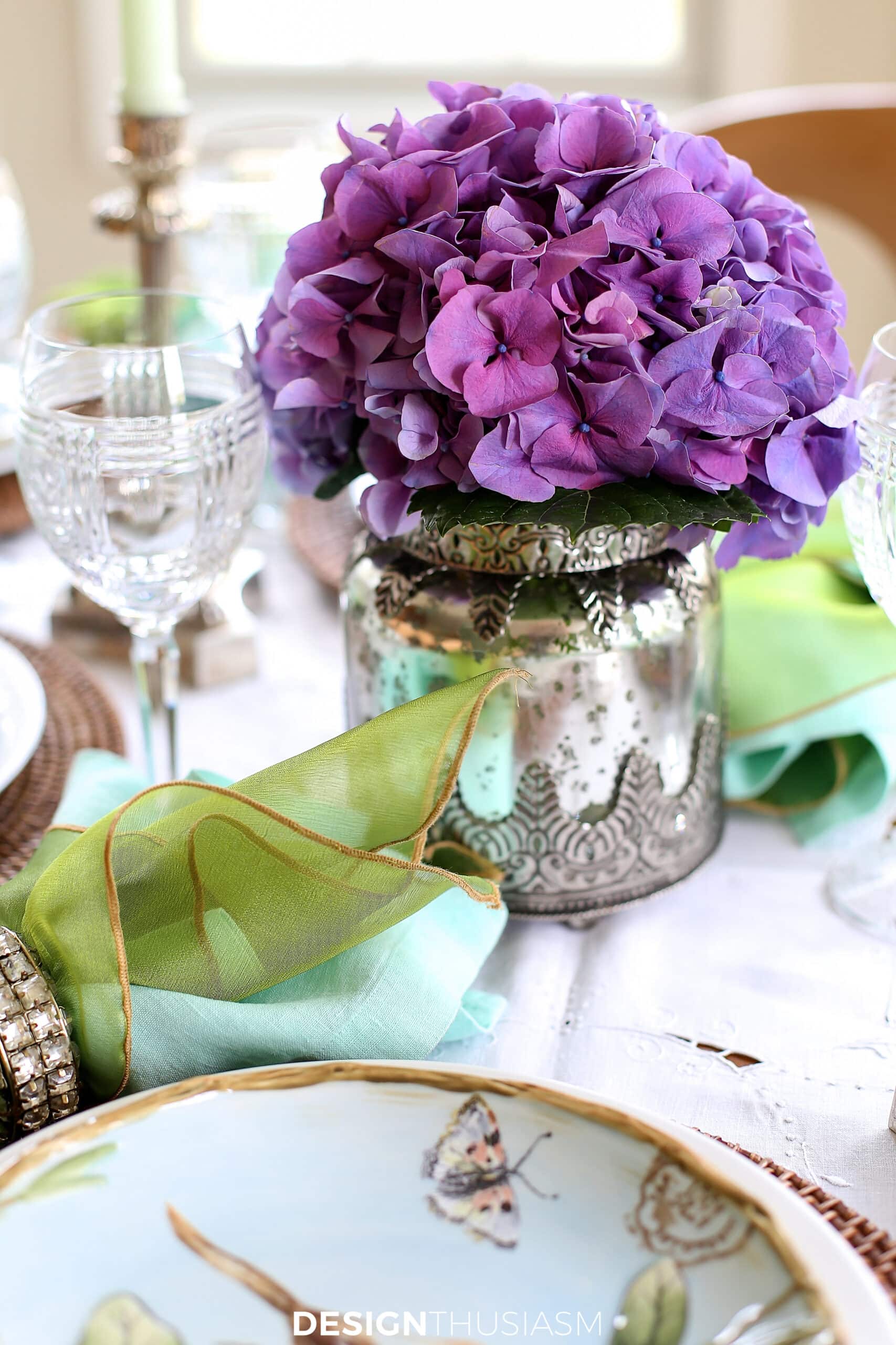 colorful spring table setting