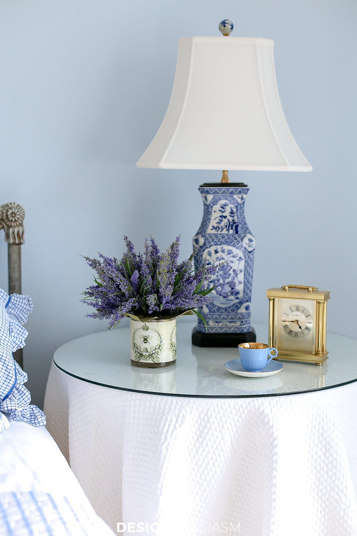 french blue bedroom nightstand