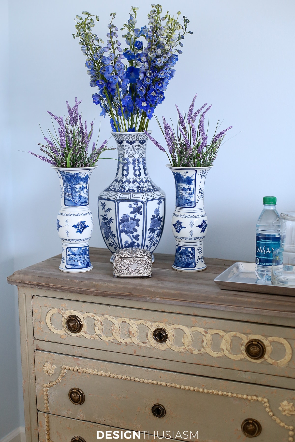 french blue bedroom chest of drawers