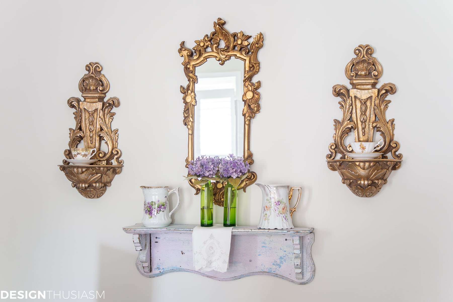 decorative mirror & sconces