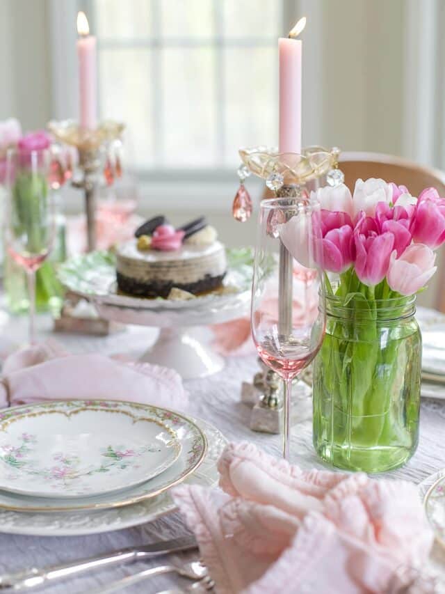 vintage tablescapes mixing old and new