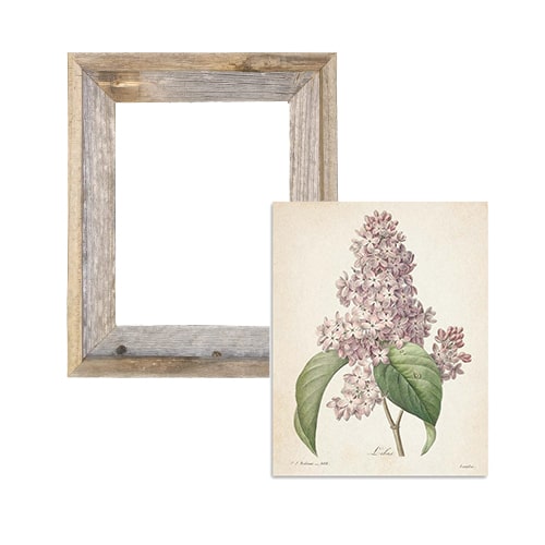 Mother's Day gift pairing lilac print and rustic frame