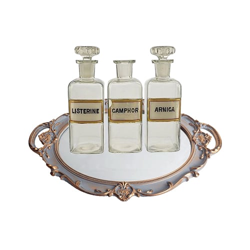 Mother's Day gift pairing vanity tray and apothecary jars
