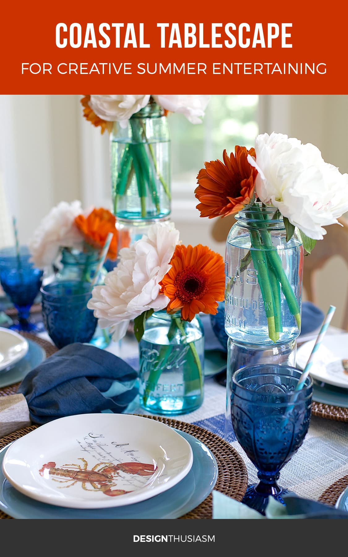 coastal themed tablescape