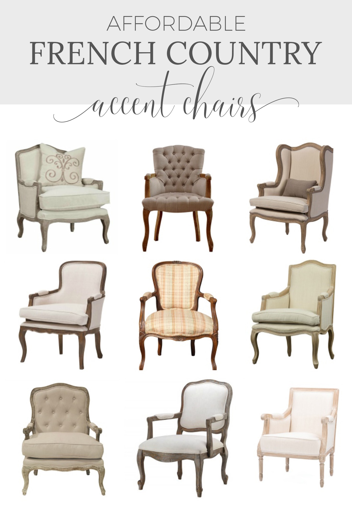 french country accent chairs