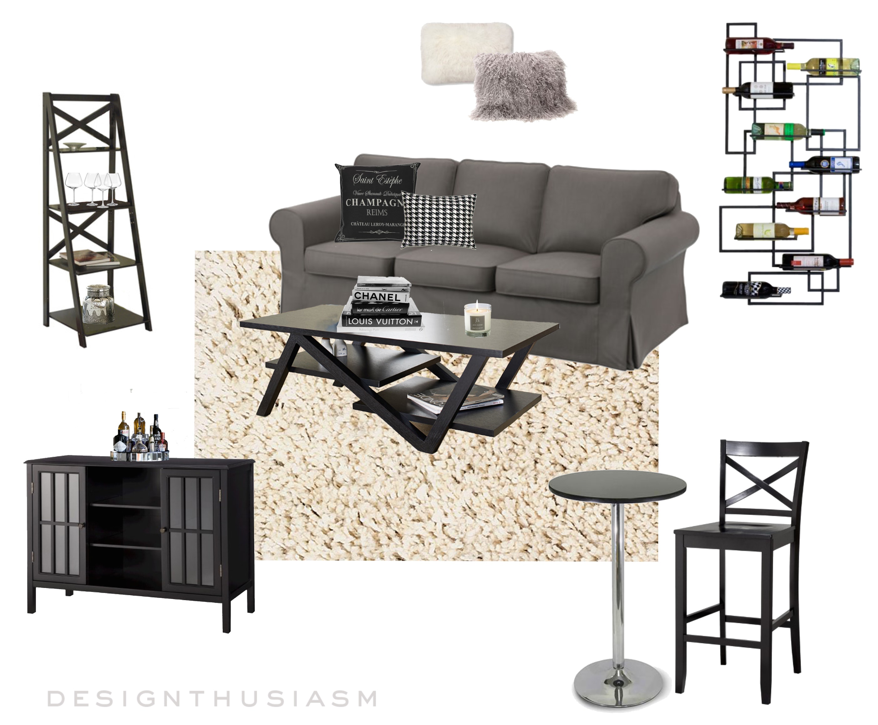 E-Design | Small Apartment Living Room | terilynadamsblog.com