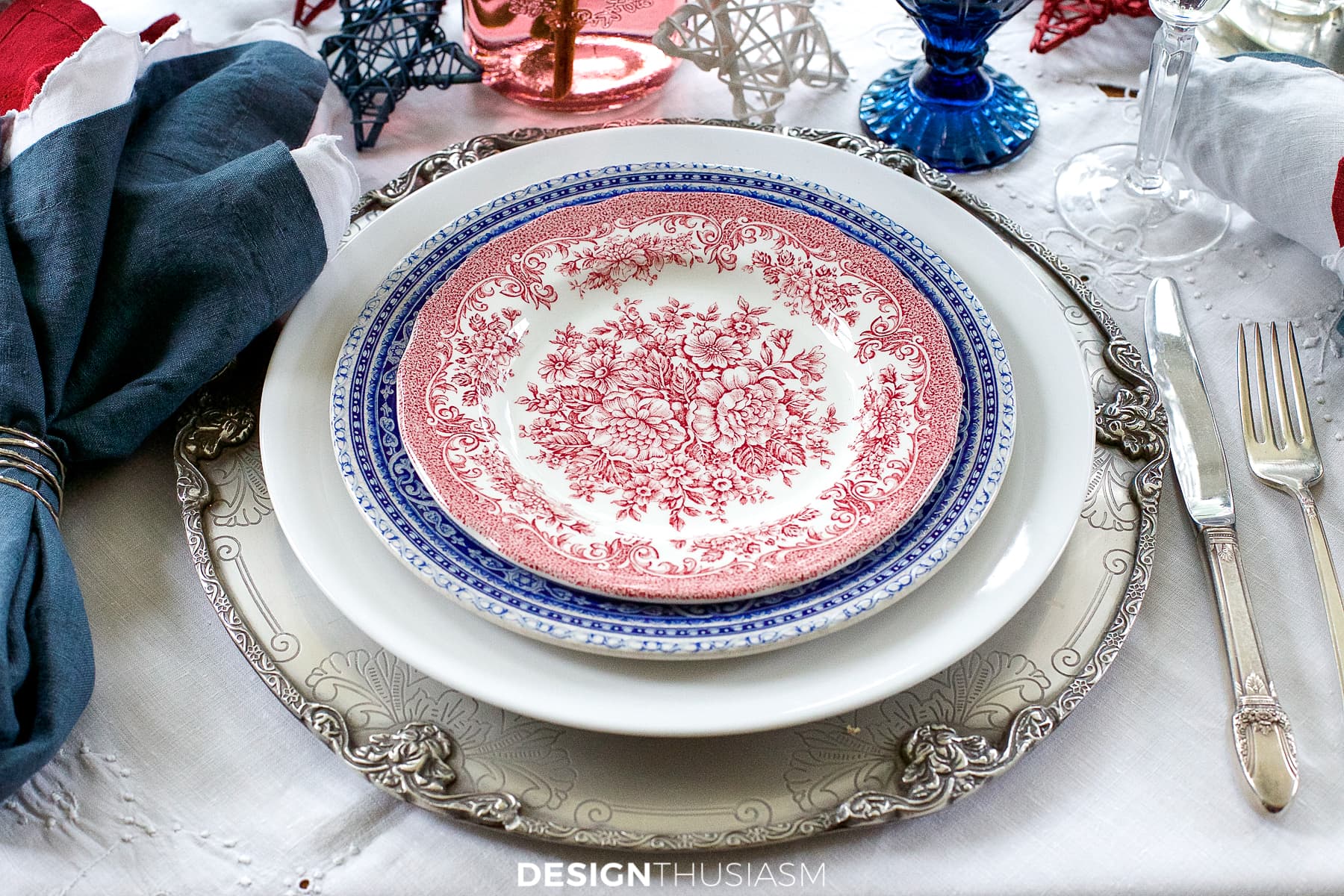 july 4th brunch place setting
