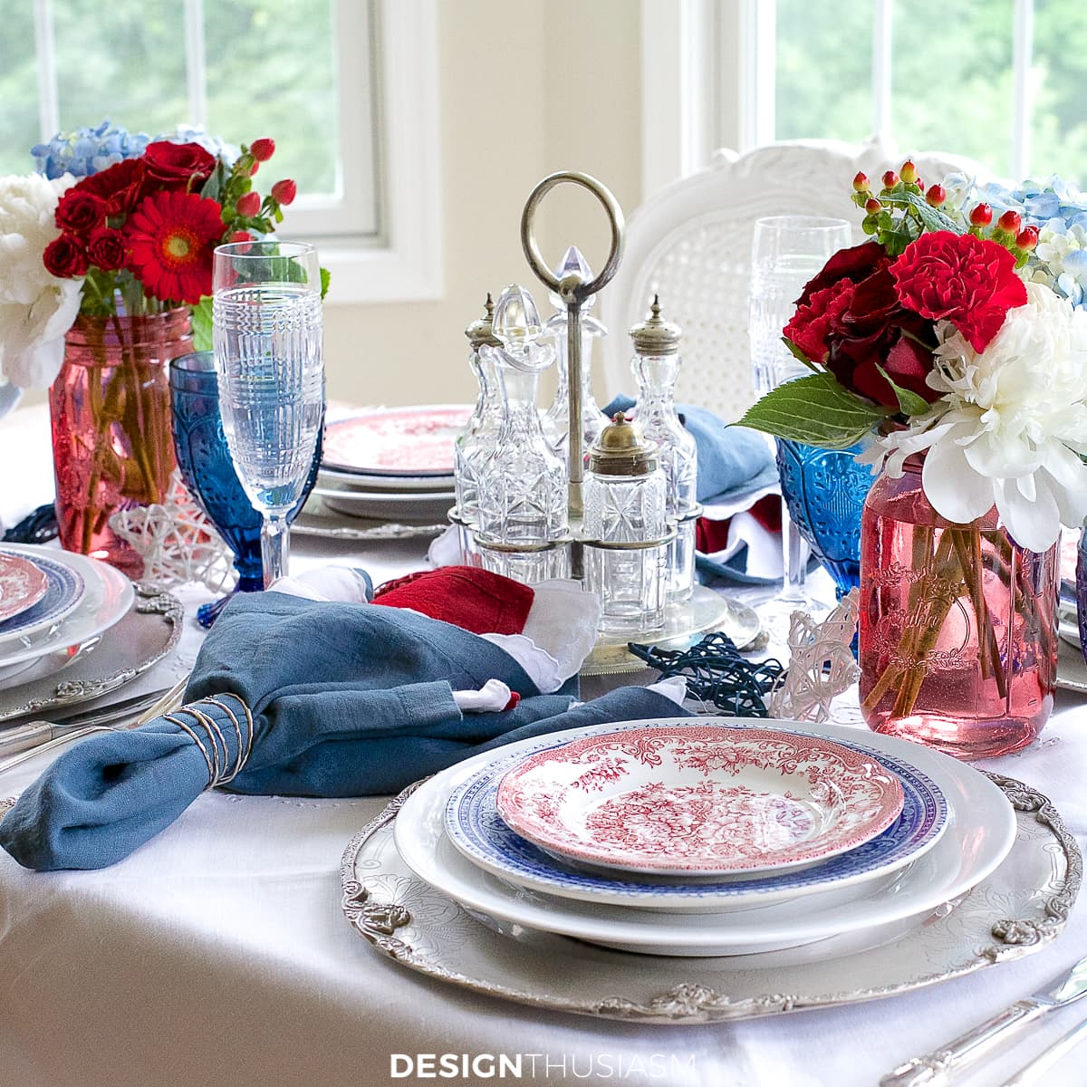 july 4th brunch table setting