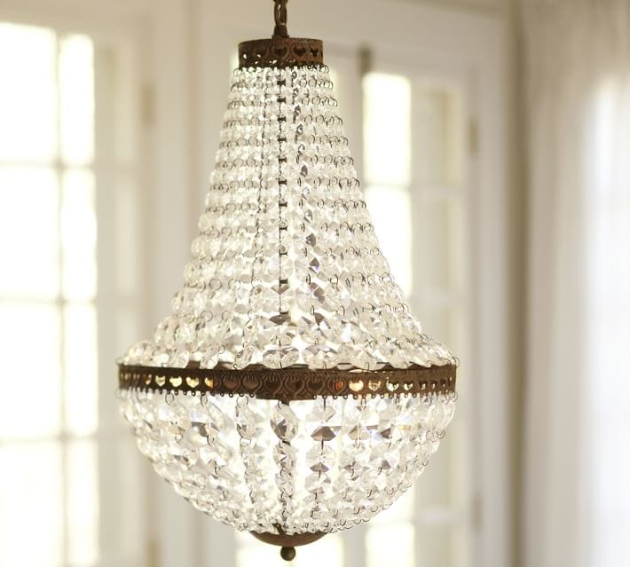 Faceted Crystal Chandelier
