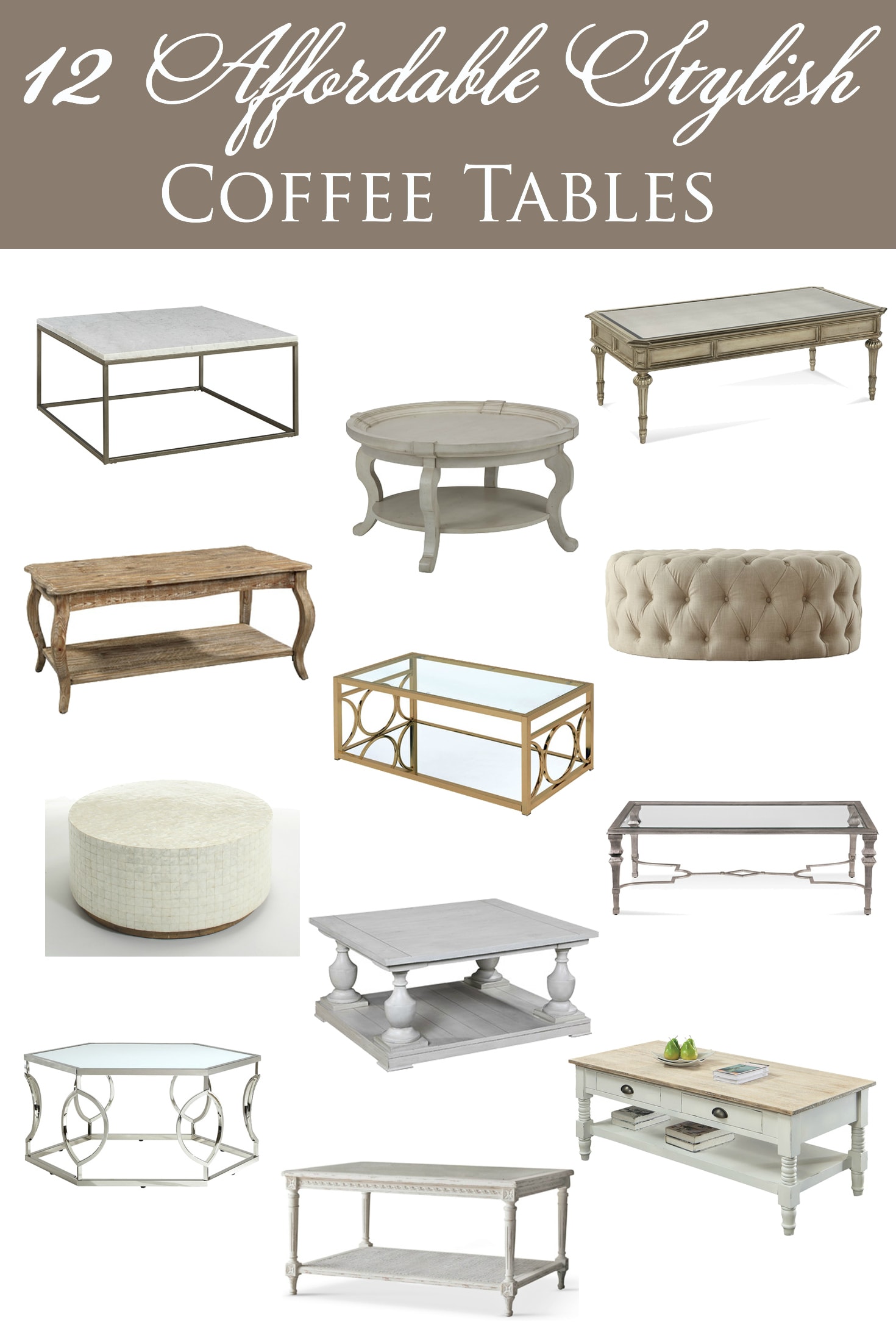12 Affordable Coffee Tables | terilynadamsblog.com