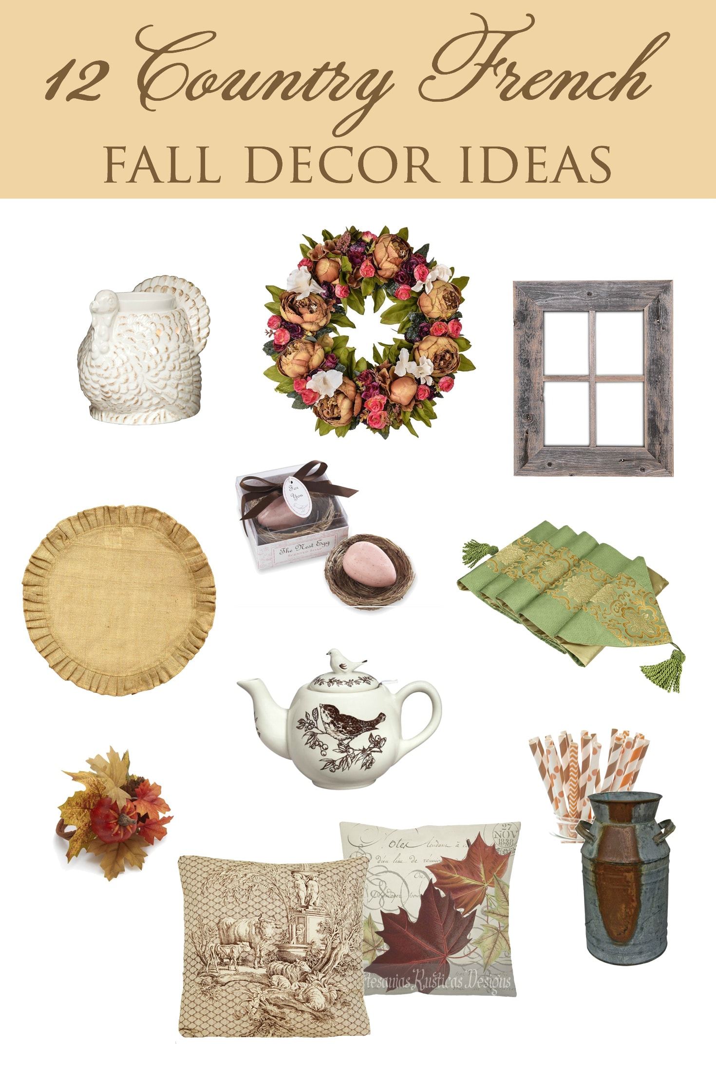 Country French Fall Decor | terilynadamsblog.com