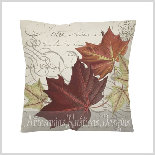 autumn leaves pillow