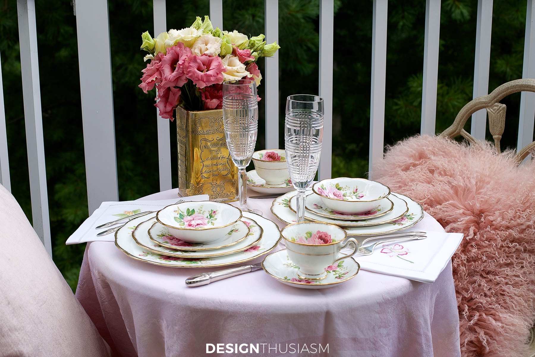 french outdoor tea table