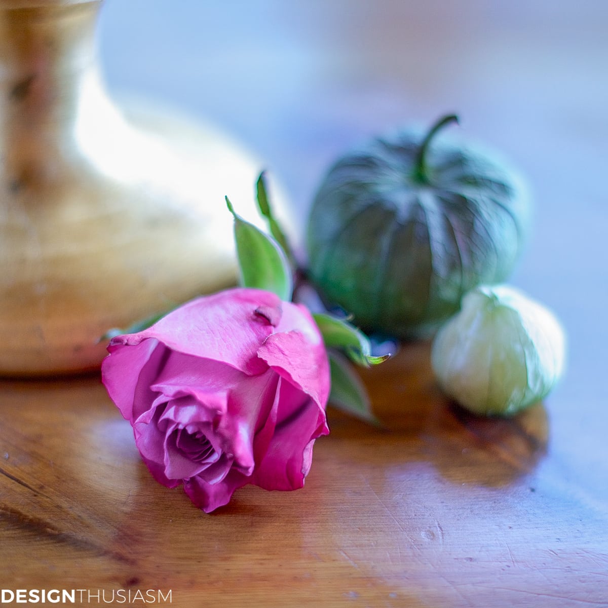 rose and tomatillos