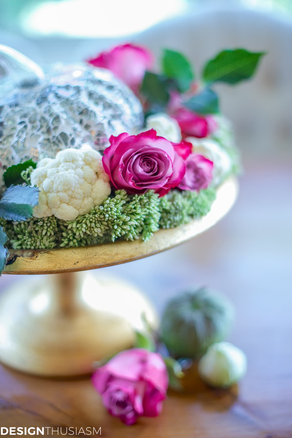 closeup of fall centerpiece