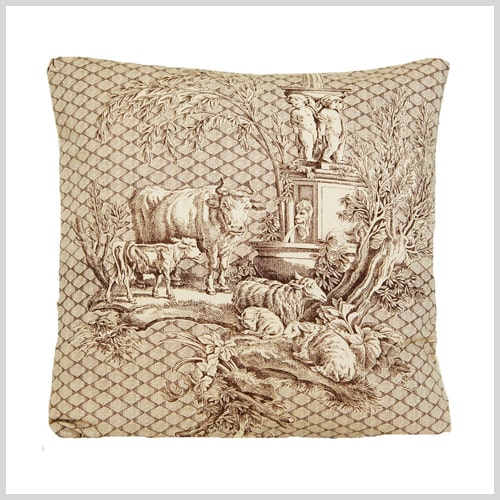 toile pillow