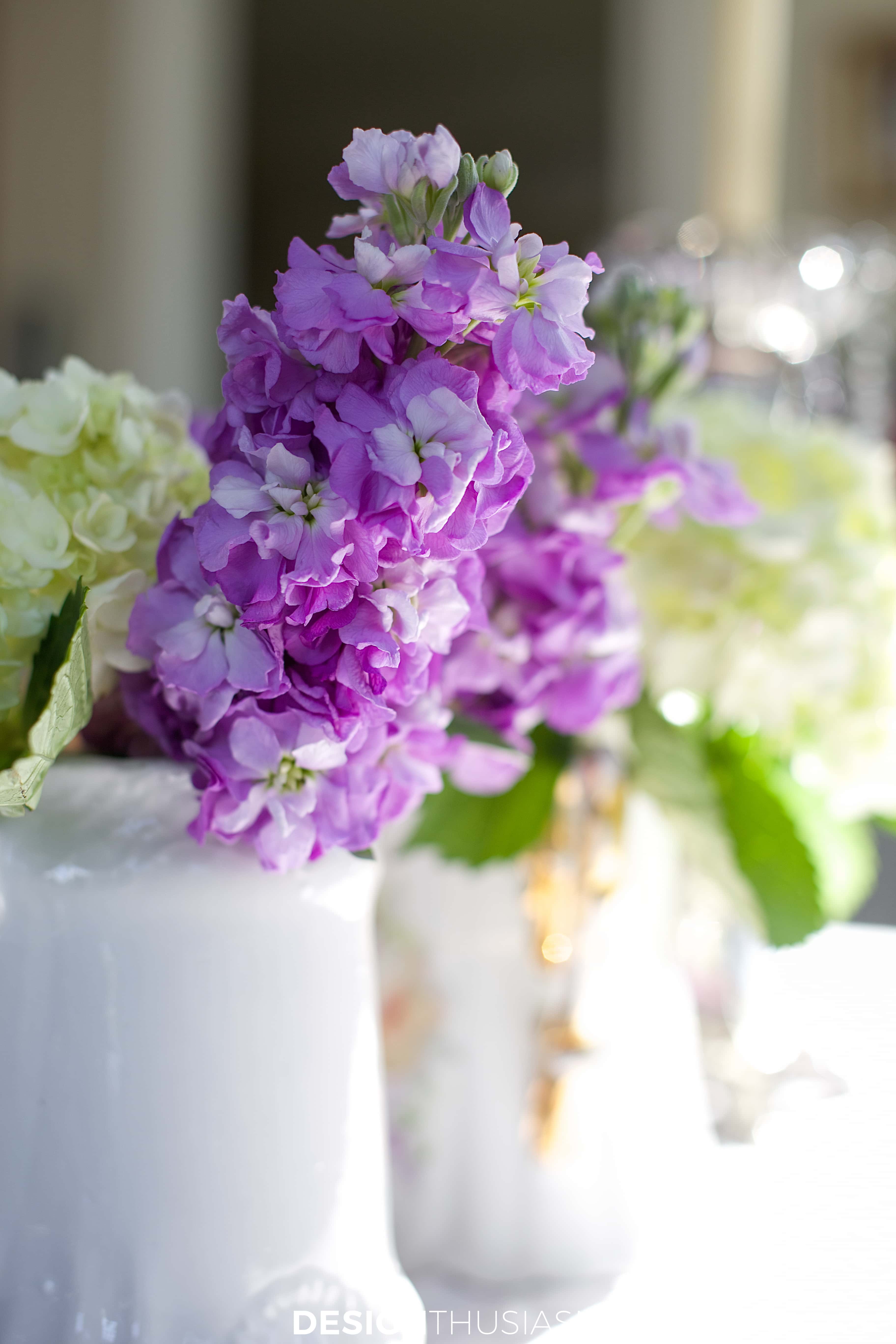 vintage china tablescape