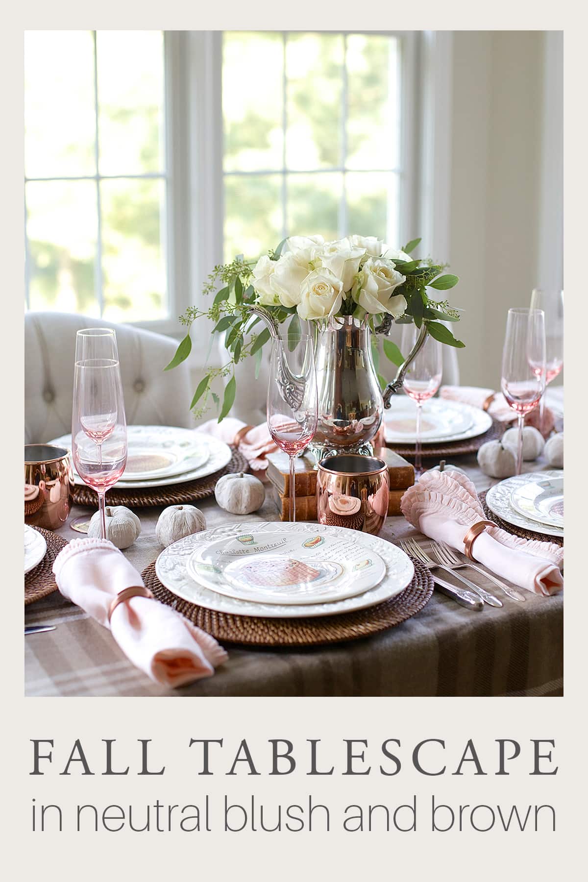 neutral fall table setting