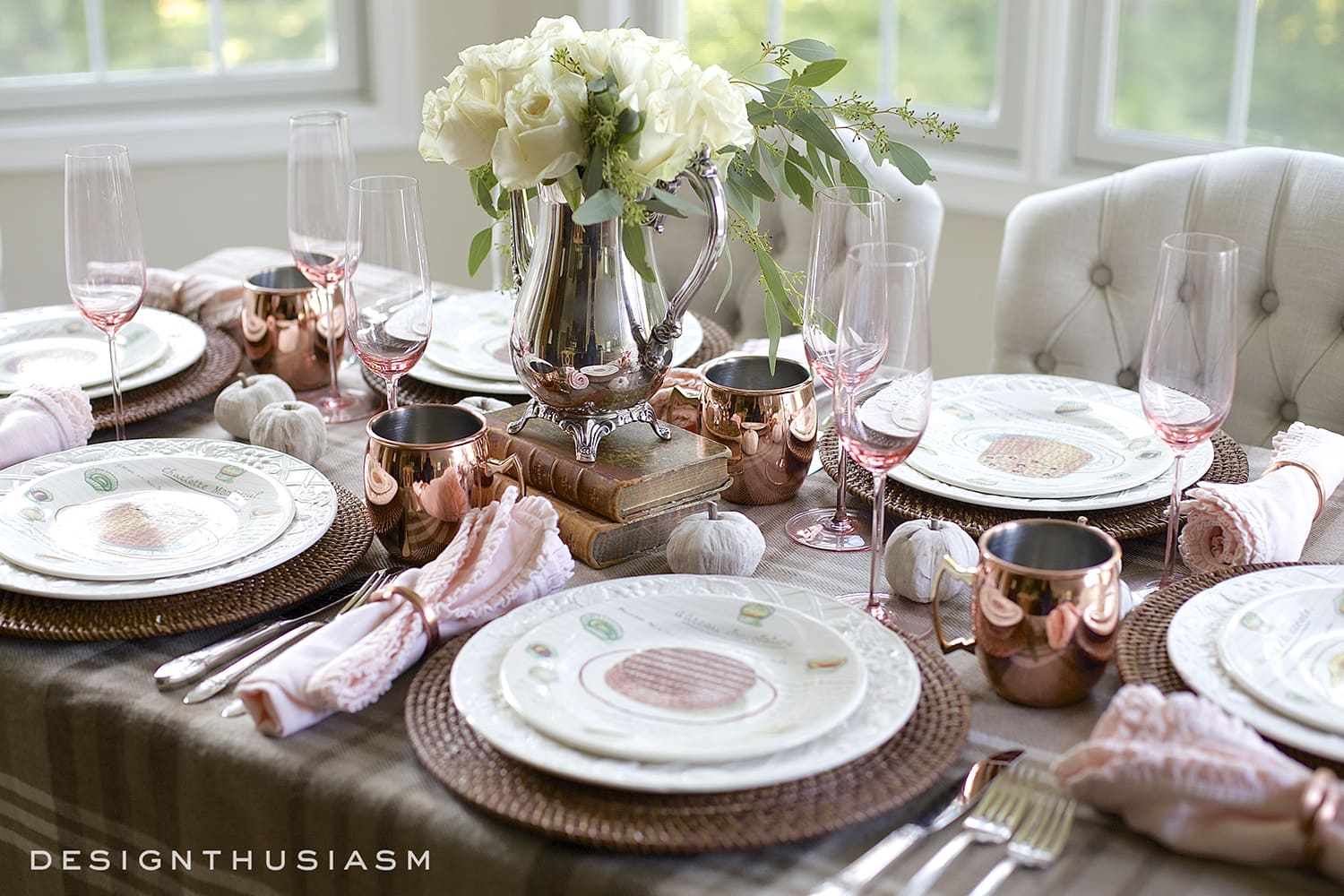 A Soft and Neutral Fall Table Setting | terilynadamsblog.com