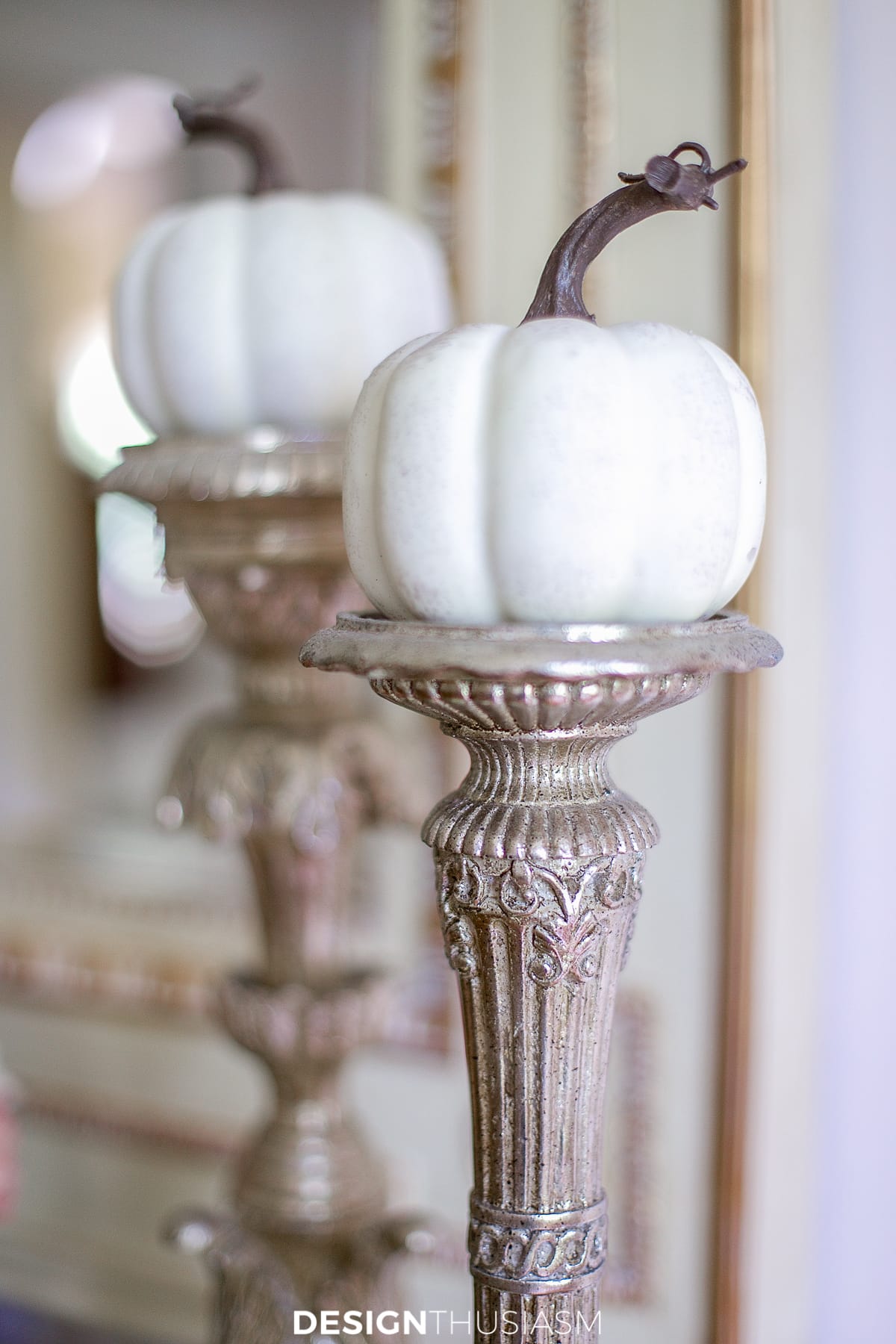 pumpkins on candlesticks