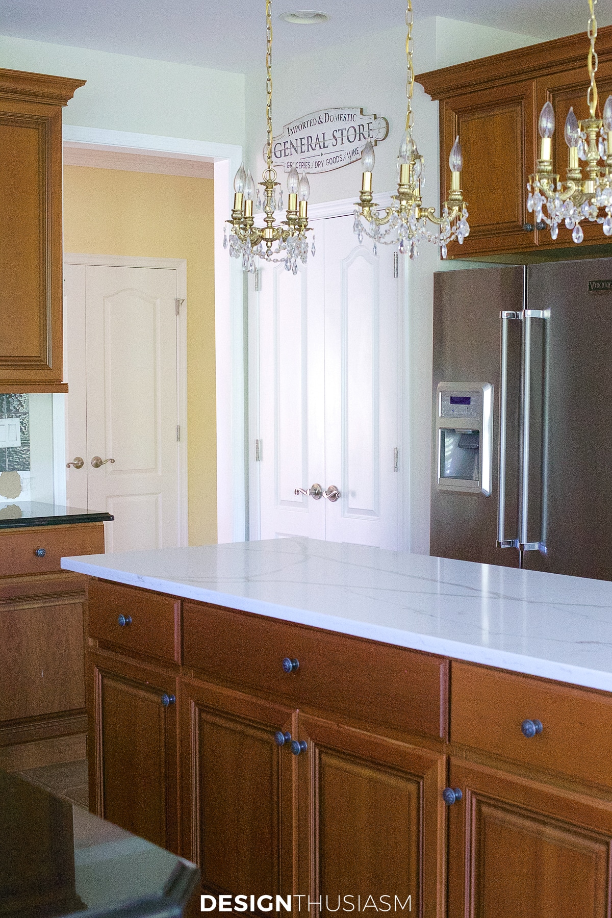 Kitchen Island Counter new white quartz