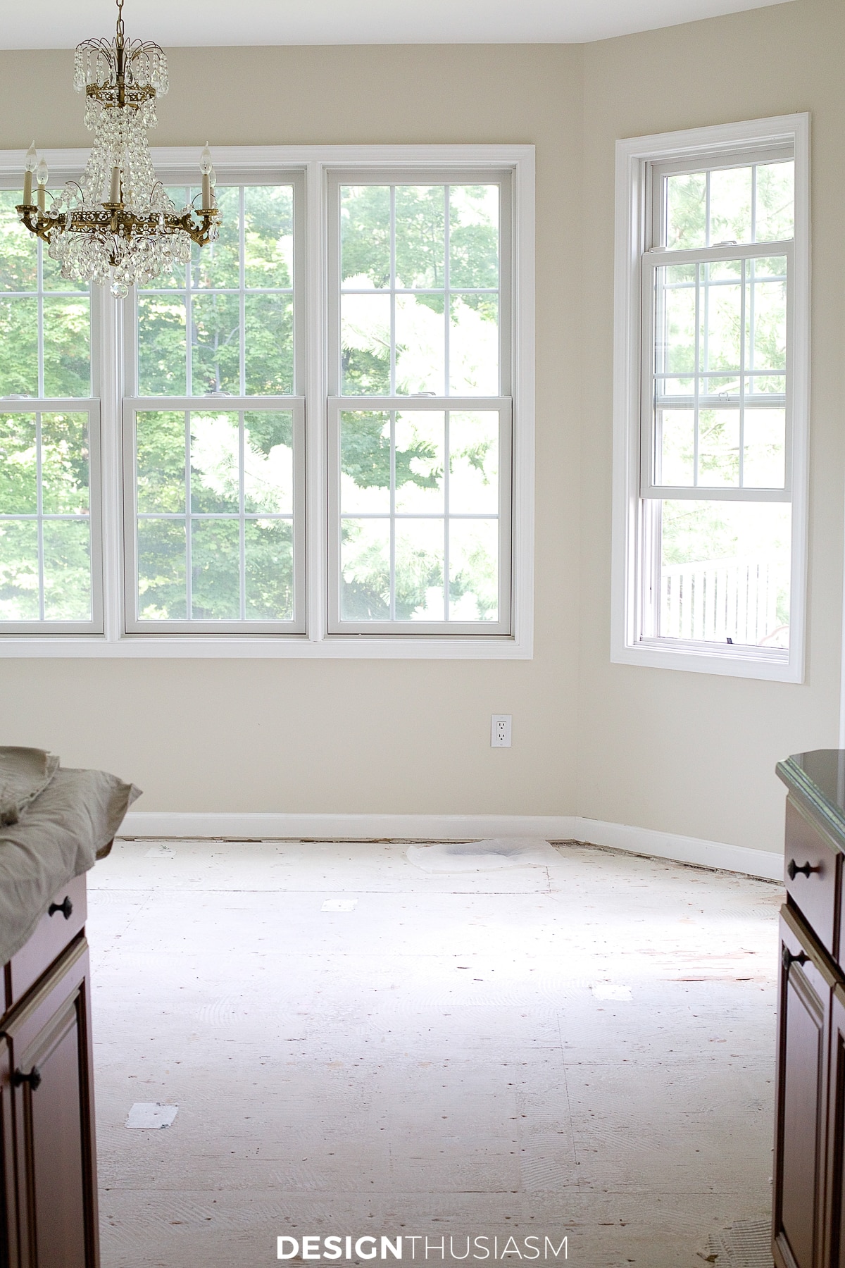 breakfast room floor ripped out