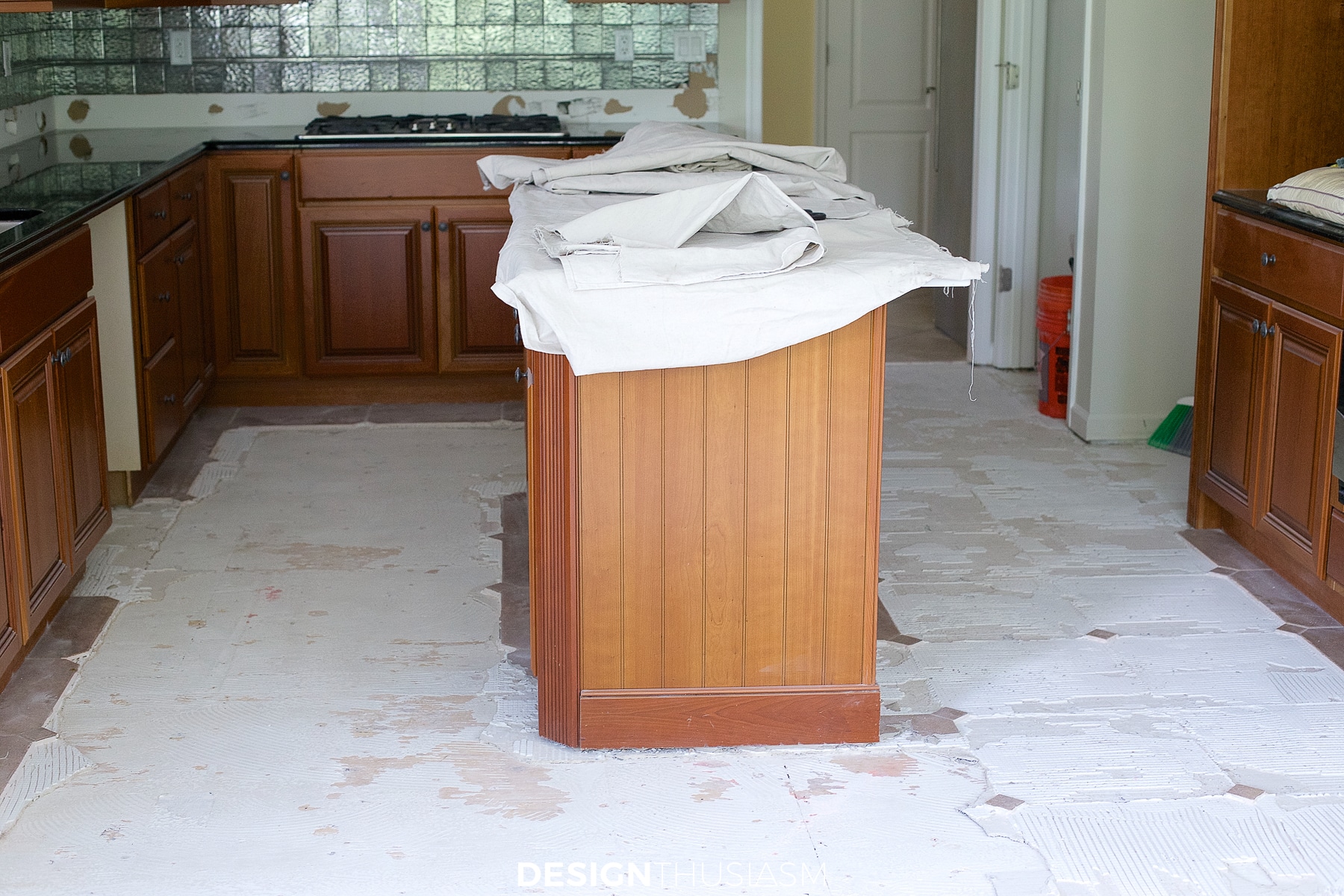 kitchen floor ripped out