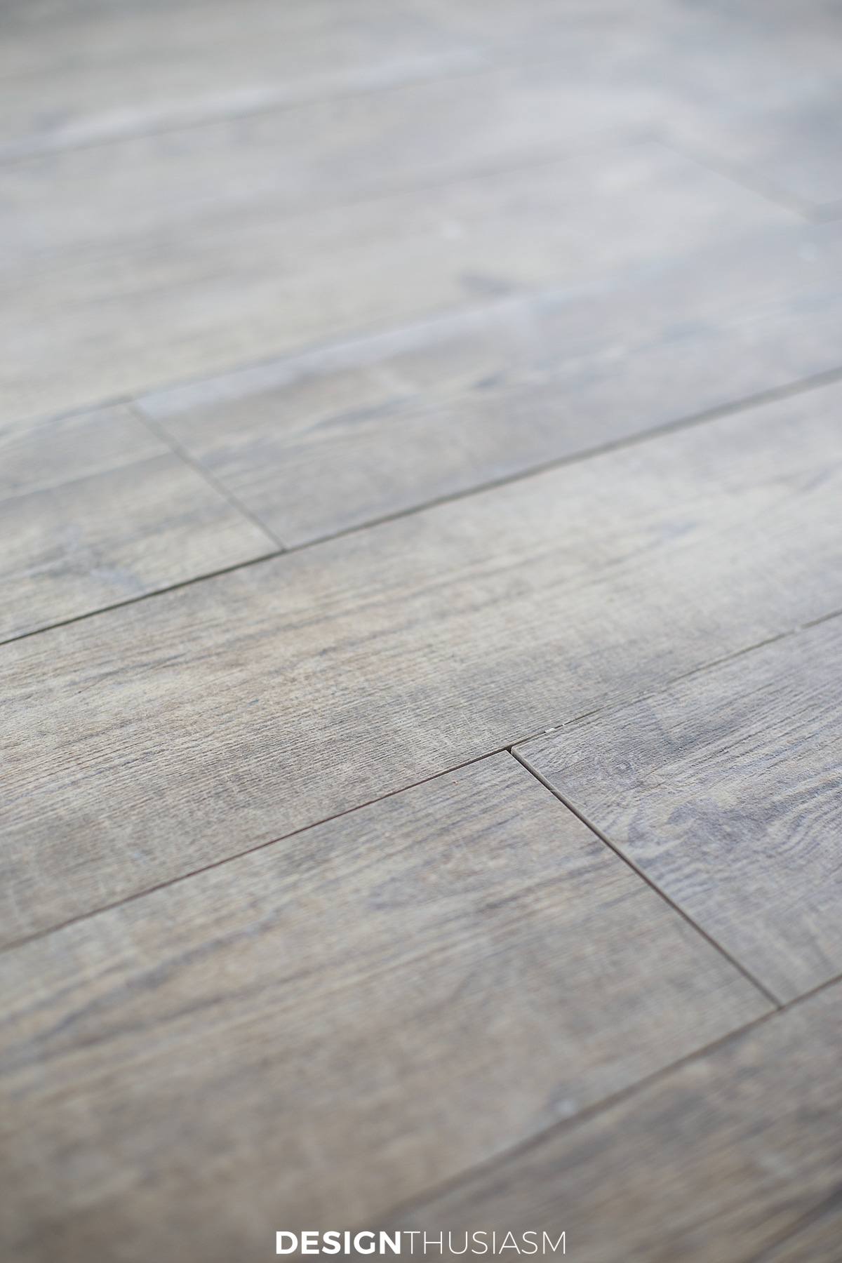 new kitchen floor wood-look porcelain tile