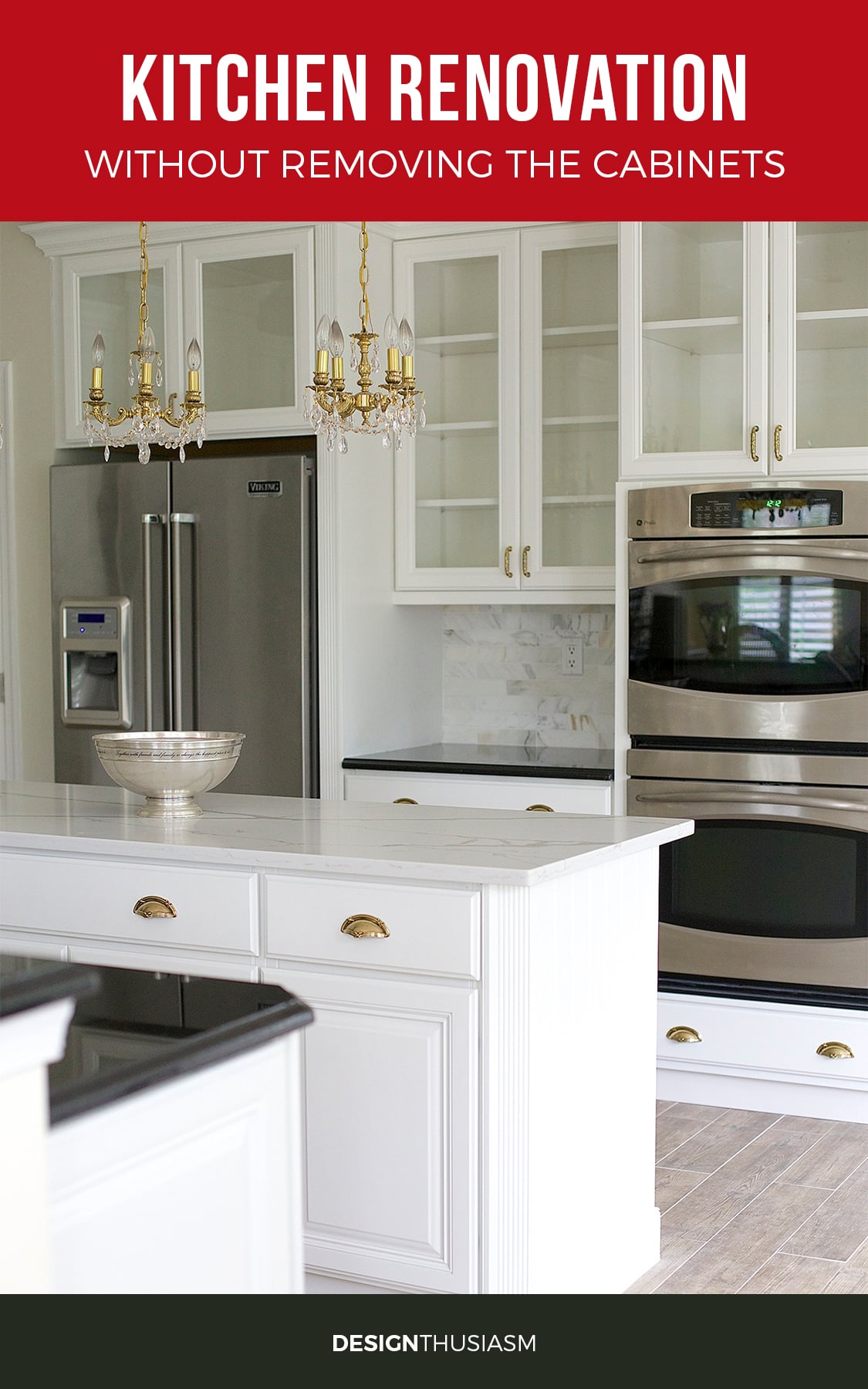 kitchen renovation with painted cabinets