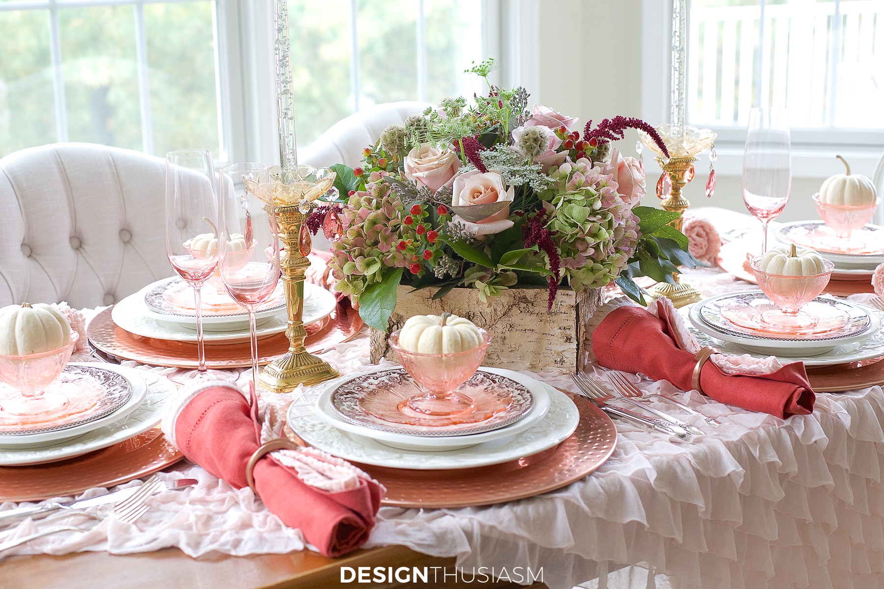 Copper Thanksgiving table