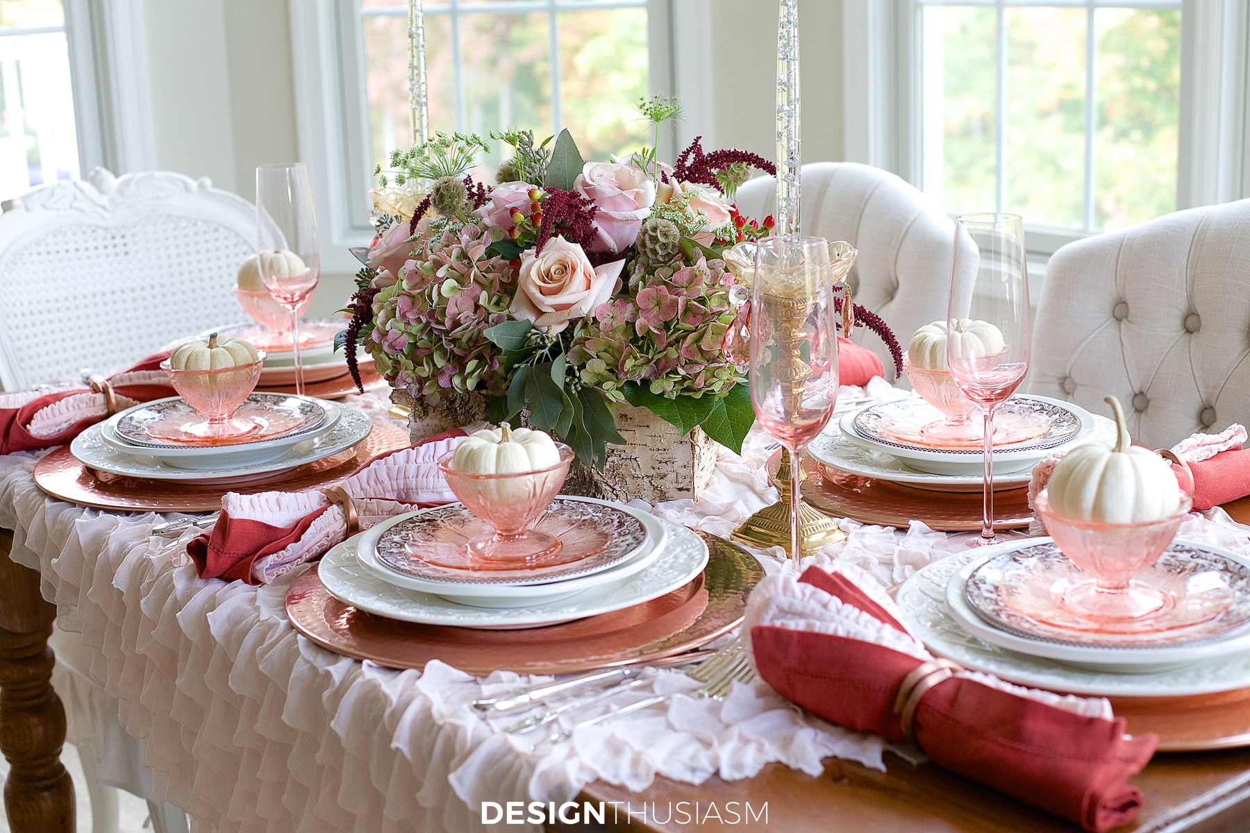 Copper Thanksgiving table