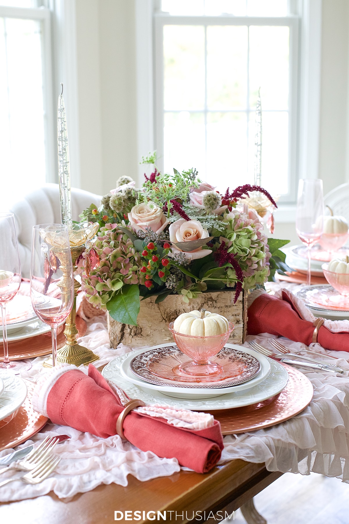 Copper Thanksgiving table