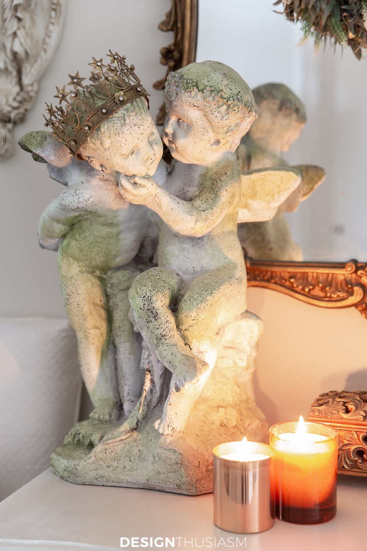 Rose gold Christmas candles