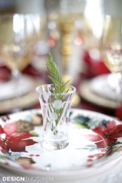 Cozy Christmas Tablescape with Floral and Plaid | terilynadamsblog.com