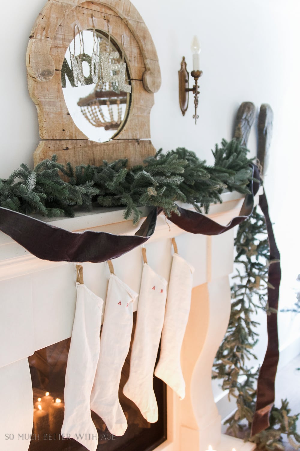 christmas-garland-mantel-grey-velvet-ribbon-104