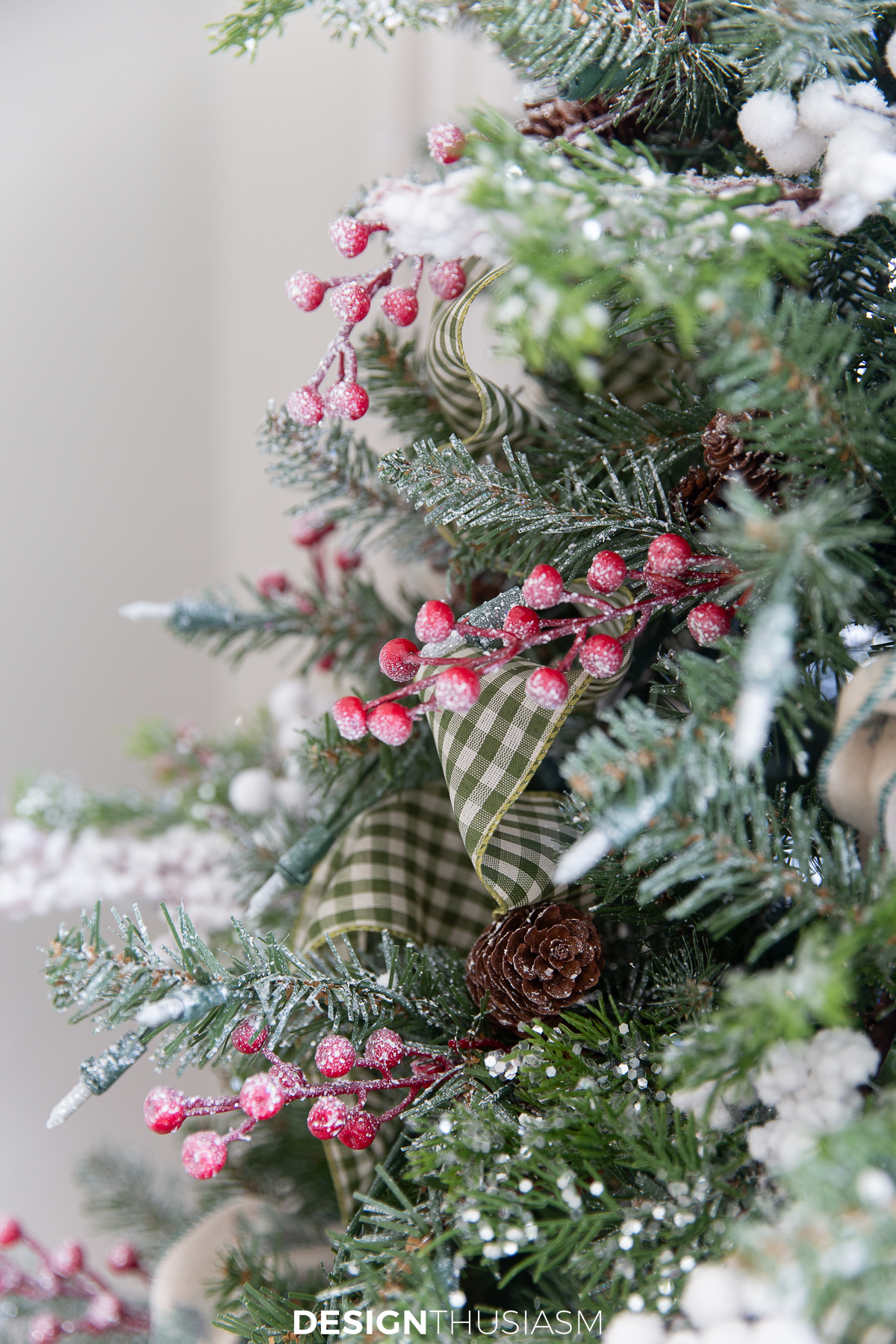 mini teacup tree closeup with ribbon