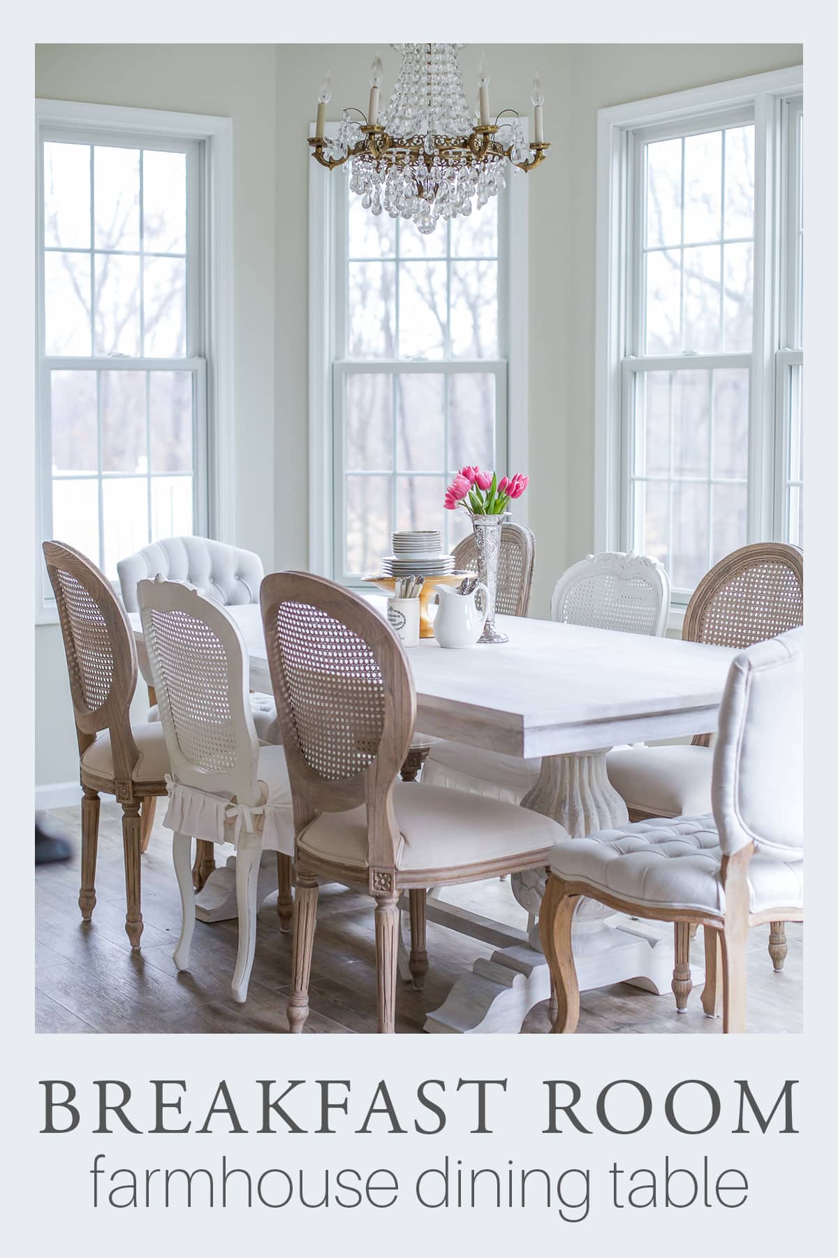 Breakfast Room farmhouse dining table