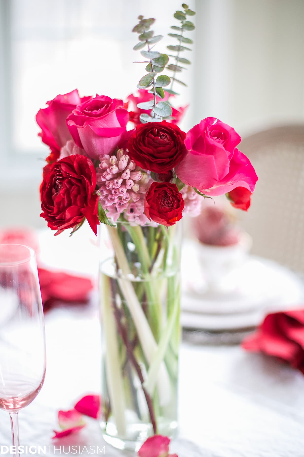 Valentine's Day Decorations: Velvet Hearts Tablescape | terilynadamsblog.com