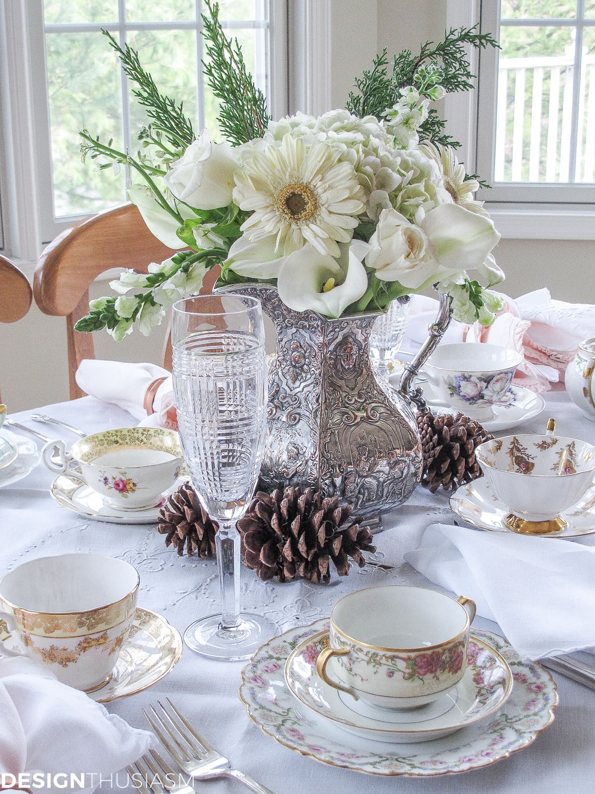 Winter Bouquet for an Afternoon Tea Party- terilynadamsblog.com