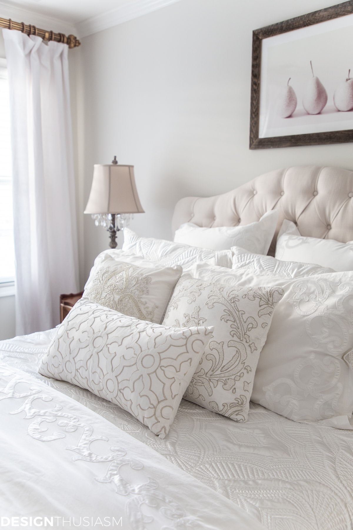 arched tufted headboard