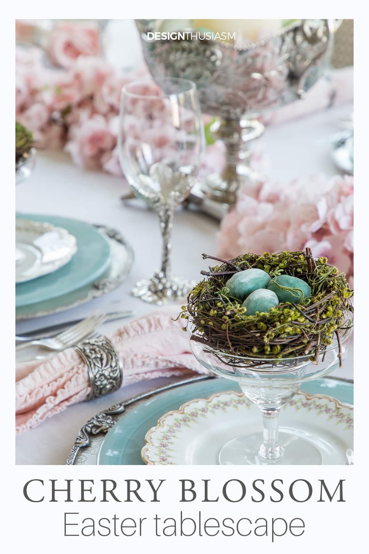 Cherry Blossom Branch Tablescape