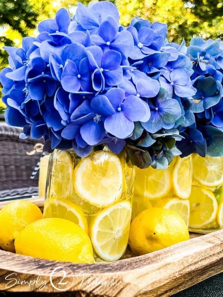 lemon-hydrangea-mason-jar-centerpiece